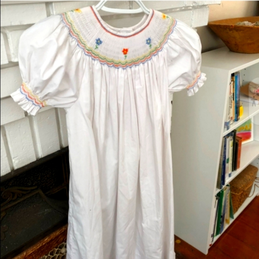 Rosalina Sweet Angela smocked dress Size 7 Years Old